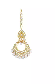 Ethnic Indian Traditional Kundan Pearl Choker Necklace Set for Women 