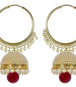 Chandbali Pearl Jhumki Earrings for Women (E2549M)