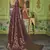 Maroon woven banarasi silk saree with blouse