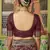Maroon woven banarasi silk saree with blouse