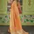 Orange woven banarasi silk saree with blouse