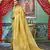Yellow woven banarasi silk saree with blouse
