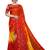 women's multicolor chiffon bandhani and lehariya style saree with blouse piece