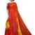 women's multicolor chiffon bandhani and lehariya style saree with blouse piece