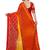 women's multicolor chiffon bandhani and lehariya style saree with blouse piece
