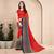 Women's Red Georgette Printed Saree