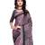 Purple printed shimmer saree with blouse