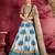 Botanical Blue Flower Butta printed & Dori and Sequins embroidered Art Silk Wedding Lehenga