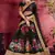 Black embroidered silk semi stitched Wedding Lehenga for Bridal