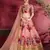 Peach embroidered silk semi stitched Wedding Lehenga for Bridal