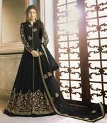 Black embroidered georgette salwar
