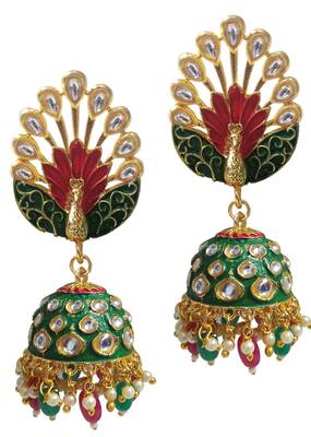 Red crystal earrings 1