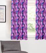 Printed Room Darkening Purple Window Curtain