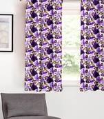 Printed Room Darkening Purple Window Curtain