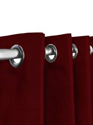 Plain Solid Blackout Burgundy  Window Curtain 2