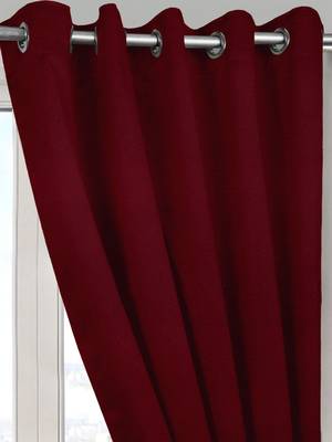 Plain Solid Blackout Burgundy  Window Curtain 5