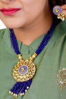 Blue necklaces