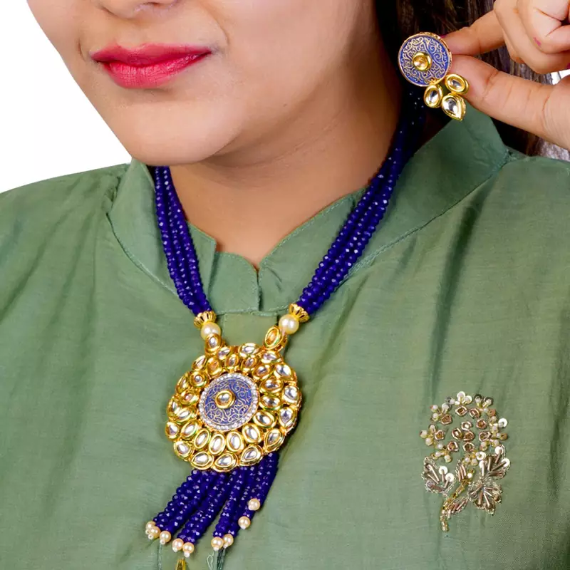 Blue necklaces