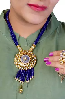 Blue necklaces
