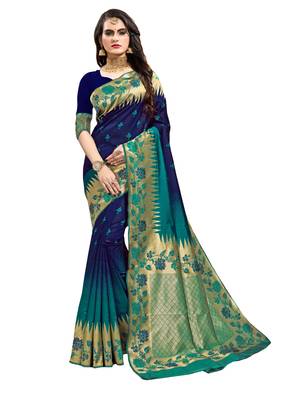  Designer  party wear zari border work silk saree 1