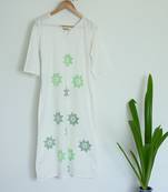White with Amazing Block Prints Premium Khadi Kurta