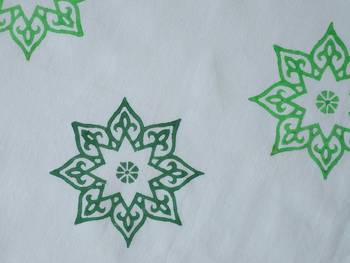 White with Amazing Block Prints Premium Khadi Kurta 4