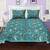 Ridan cotton printed multicolour double bed sheet with pillow cover