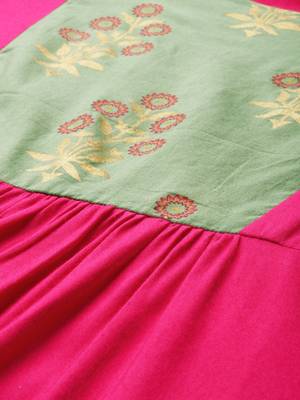 Pink printed rayon kurtas-and-kurtis 4