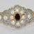 Ad Rodolite N White Stone Studded Bracelet With Real Pearls