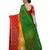 women's multicolor chiffon bandhani and lehariya style saree with blouse piece