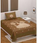 Multicolor cotton single bed sheet with one pillow cover