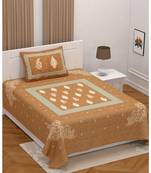Multicolor cotton single bed sheet with one pillow cover
