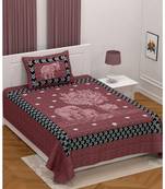 Multicolor cotton single bed sheet with one pillow cover