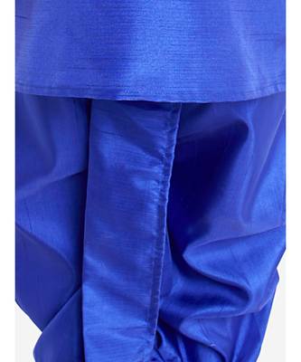 Blue Mirror Work Boys Kurta  Dhoti 5
