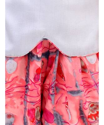 Silver Gray  Mirrored Collar Fusion Top With Dhoti 5