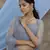 Grey Thread embroidered net Semi Stitched bridal lehenga