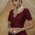 Maroon Thread embroidered net Semi Stitched bridal lehenga