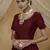 Maroon Thread embroidered net Semi Stitched bridal lehenga