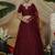 Maroon Thread embroidered net Semi Stitched bridal lehenga