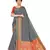 Grey woven poly silk saree with blouse