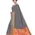 Grey woven poly silk saree with blouse