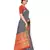 Grey woven poly silk saree with blouse