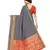 Grey woven poly silk saree with blouse