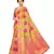 Multicolor woven poly silk saree with blouse