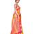 Multicolor woven poly silk saree with blouse