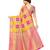 Multicolor woven poly silk saree with blouse