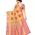 Multicolor woven poly silk saree with blouse