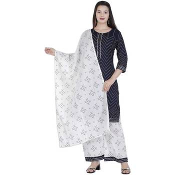 Women's rayon  black printed work  kurti with  printed  duptta with palazzo 1