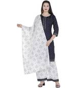 Women's rayon  black printed work  kurti with  printed  duptta with palazzo