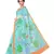 Blue printed organza saree with blouse